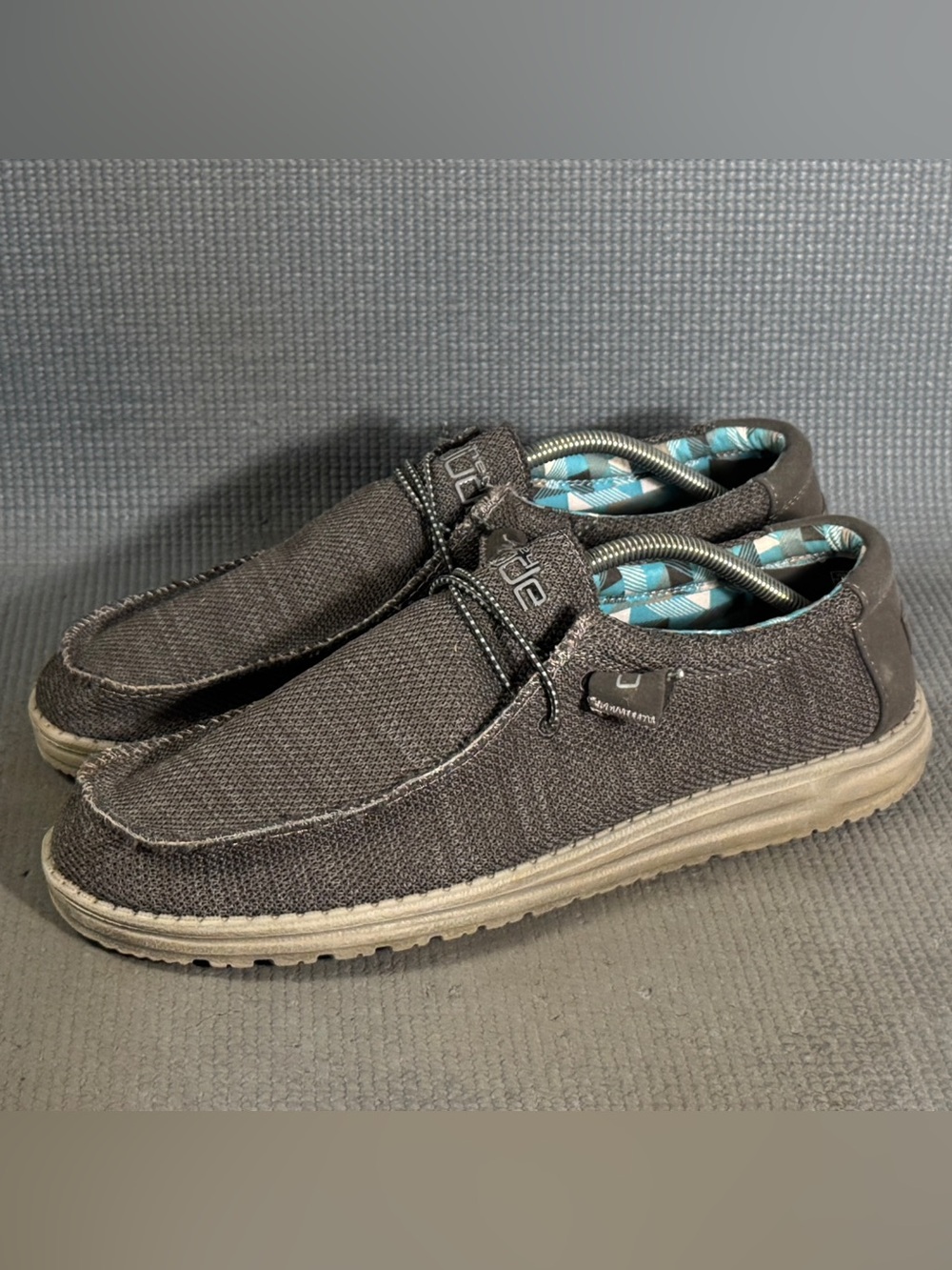 Hey Dude Men’s Wally Sox Charcoal Slip On Shoes Size 13